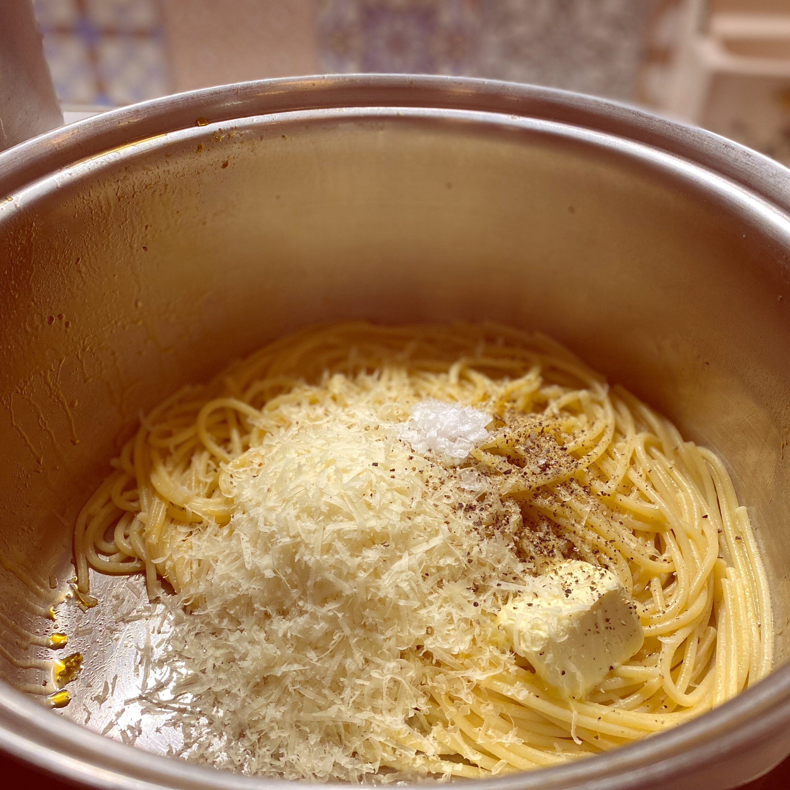 Prepping the pasta